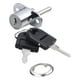 thumbnail image 3 of Cerradura de émbolo para gabinete, cerradura de triple cajón, aleación de zinc, oficina, puerta corrediza, 19mm Plata, 3 of 9