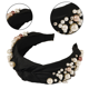 thumbnail image 3 of Diadema para mujer - Diadema con perlas anudadas Accesorios para el cabello Diademas para niñas Diadema antideslizante Moda Linda Diadema con nudo superior Regalos para mujeres Adepaton CPB-DE-LYY733-1, 3 of 5