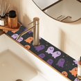 thumbnail image 2 of Yayeee Faucet Mat for Kitchen Sink 30" Diatomite Long Splash Guard Pad, Halloween Orange Ghosts, 2 Pack, 2 of 7