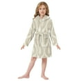 thumbnail image 6 of FORMRS Niños Bathrobe Unisex Hooded Robe Soft Plush Pajamas Sleepwear, Size 2-3T, Light Brown Pattern, 6 of 7