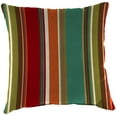 thumbnail image 5 of Jordan Manufacturing 18" x 18" Westport Teal Multicolor Stripe Square Outdoor Throw Pillow (2 Pack), 5 of 11