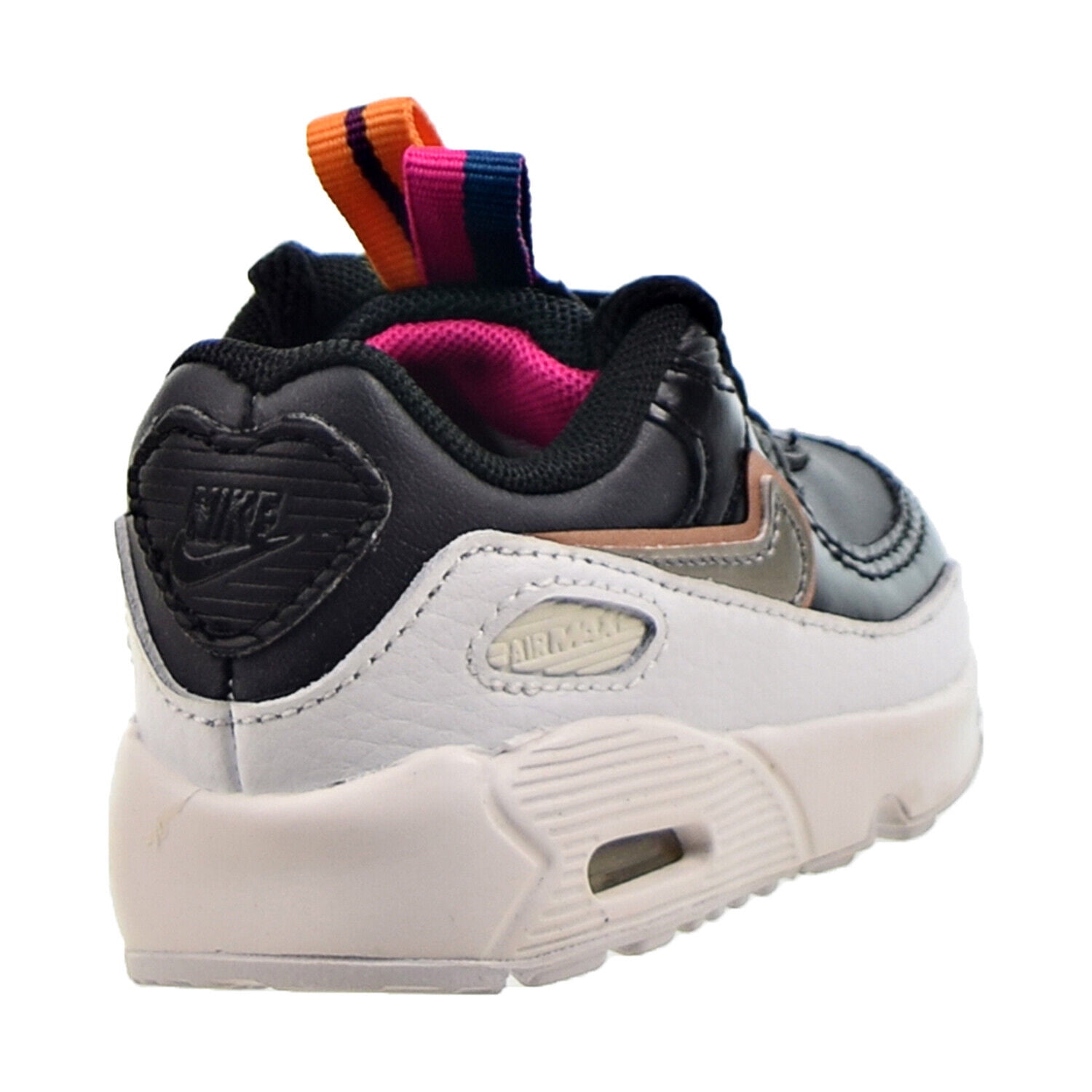 Toddler's Nike Air Max 90 LTR SE Off Noir/Metllc Pewter-Blk (DJ0416 001) - 7