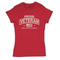 thumbnail image 5 of Proud Veteran T-Shirt Veteran's Day Military Honor US Flag Army Air Force RED Friday American Patriot Women's Tee, 5 of 7