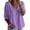 Purple, variant on LVHAOGJOB Long Sleeve Shirts for Women V-Neck T Shirts Pullover Plus Size Comfy Solid Color Juniors Tops