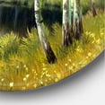 thumbnail image 3 of Designart 'The River In Silent Green Nature Through Birches' Traditional Circle Metal Wall Art 23x23 - Disc of 23, 3 of 5