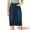 Dark Blue, variant on Unique Bargains Women's Large A-Line Denim Skirt, High Waist Back Slit Stretch, White