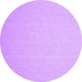 thumbnail image 1 of Ahgly Company Indoor Round Abstract Purple Contemporary Area Rugs, 4' Round, 1 of 4