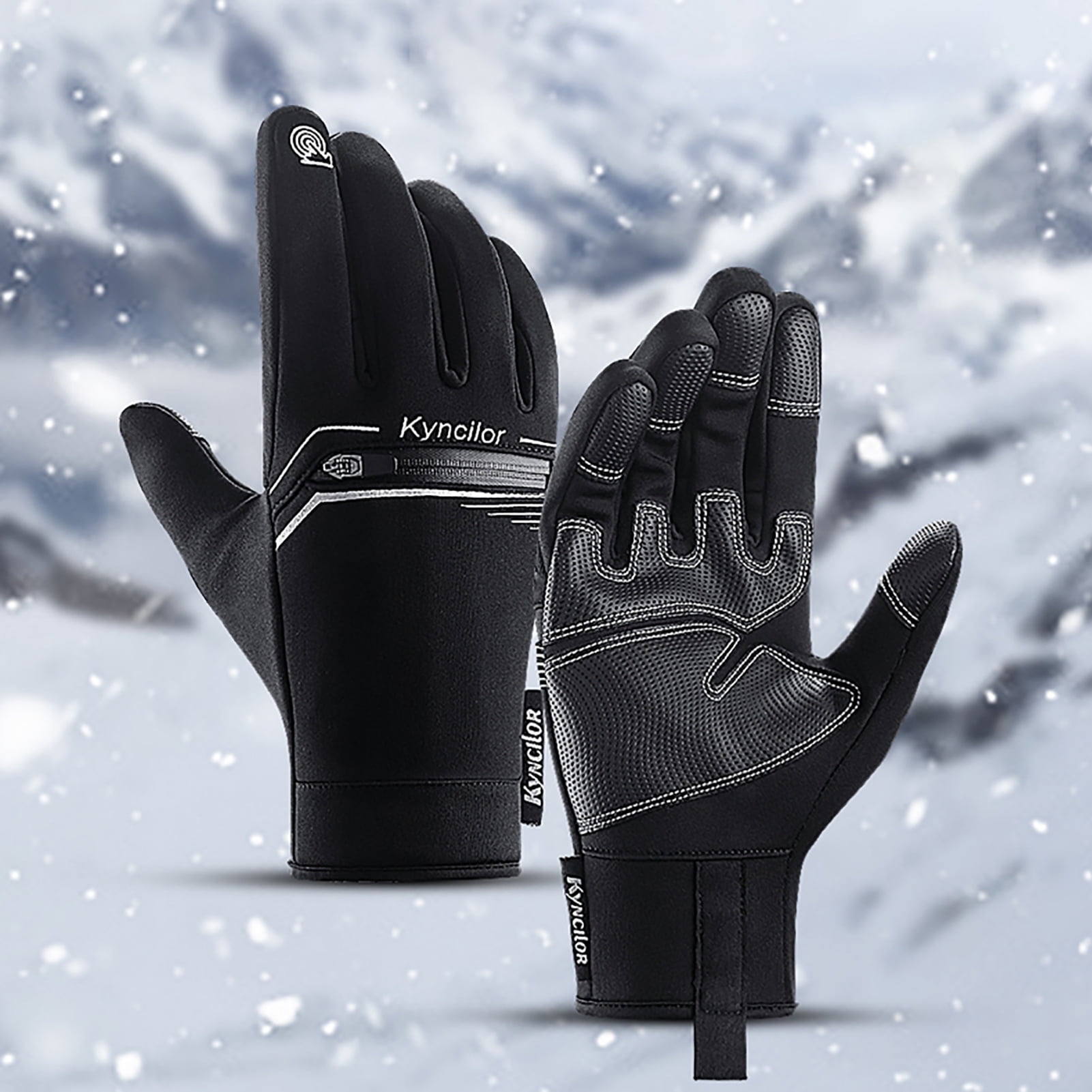 Men Women Windproof Waterproof Warm Cycling Ski Snow Full Finger Skiing Gloves 