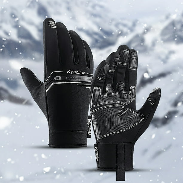 Guantes de ciclismo de invierno para hombres y mujeres, a prueba de viento, impermeables, antidesliz Abanopi Guantes deportivos