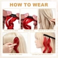 thumbnail image 4 of Uxcell 6 Piezas de Extensiones de Cabello Rizado de Clip de Color, 22 Pulgadas para Fiesta y Cosplay, 4 of 6