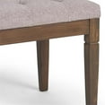 thumbnail image 5 of Waverly 48 inch Wide Traditional Rectangle Tufted Ottoman Bench in Cloud Grey Linen Look Fabric, 5 of 6