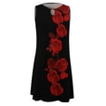 thumbnail image 5 of Women's Dress Fashion Casual Dresses Daily Wear Loose Sleeveless Floral V-Neck Hollow Out Female Sundress Lady Beach Elegant Women Clothes Stylish, 5 of 6