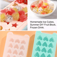 thumbnail image 4 of Divertidas bandejas de cubitos de hielo de silicona para hacer cubitos de hielo en forma de corazón, molde de cubitos de hielo de fácil liberación para cócteles, whisky, 4 of 5