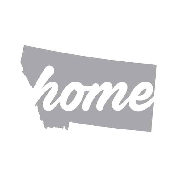 Montana Home Sticker Decal Die Cut - Self Adhesive Vinyl - Weatherproof - Made in USA - Many Color and Sizes - state shaped mt love