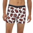 thumbnail image 2 of Men'S Boxer Briefs, Chocolate Pattern No.9040 Soft And Breathable Mens Underwear Boxer Briefs With Widen Waist, 2 of 2