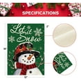 thumbnail image 5 of SM-XLHN Let It Snow Snowman Snowflake Christmas Garden Flag 12x18 Inch Double Sided, Blue Winter Farmhouse Yard Outdoor Decorative Flag, 5 of 6