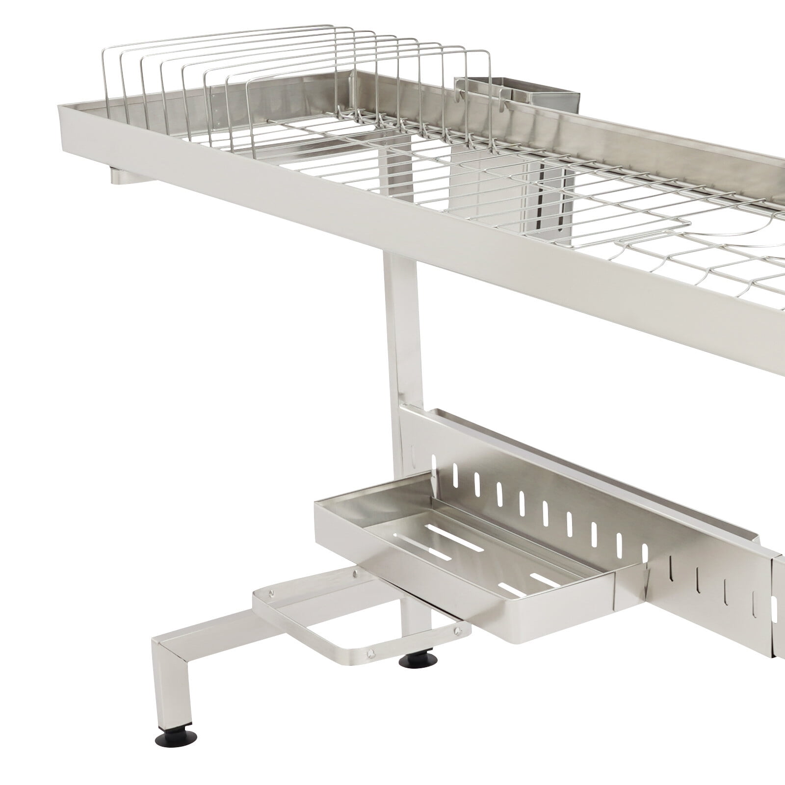 Over The Sink Dish Drainer Drying Rack, Adjustable Length Over Sink Dish Drying