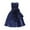 Dark Blue, variant on Odeerbi Toddler Girls Princess Dresses Party Gowns Printed Dress Sleeveless Formal Dress Round Neck Evening Dress Dark Blue