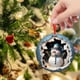 thumbnail image 1 of Fiudx Ofertas relámpago del día 1 pieza de muñeco de nieve redondo de madera para Navidad, colgante de coche plano, adorno festivo para colgar en el árbol de Navidad, 1 of 7