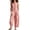 24a# Red, variant on Womens Jumpsuit Dressy Sleeveless Jumpsuit Half Button Stand Collared Solid Color Overalls Loose Wide Leg Plaid Jumpsuits with Pockets Gingham Red M