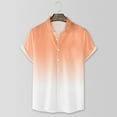 thumbnail image 5 of VSSSJ Mens Gradient Shirts Comfy Fashion Short Sleeve Button Down Shirt Relaxed Fit Hawaiian Summer Beach Casual Shirts for Men Orange XXL, 5 of 6