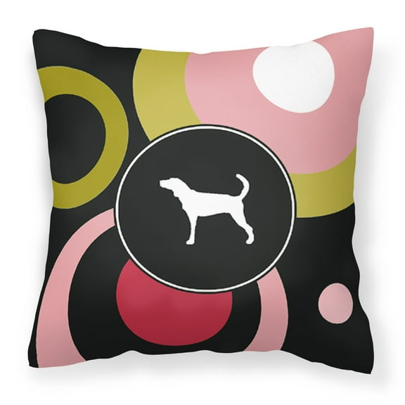 Carolines Treasures KJ1051PW1414 Plott Hound Decorative   Canvas Fabric Pillow 14Hx14W multicolor