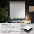 thumbnail image 4 of Chicology Blackout Roller Shades | Cordless Room Darkening Window Blinds |62"W X 72"H| Privacy Shades for Bedroom & Living Room | Easy Install | Byssus White, 4 of 8