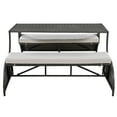 thumbnail image 2 of Euroco 2-in-1 Convertible Picnic Upholstered Bench Table,57.1" Outdoor Loveseat,Portable Picnic Table Couch,Convertible To 4 Seats&1 Table,For Garden,Lawn,Backyard,Porch,Patio, 2 of 8