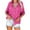 Hot Pink, variant on KIHOUT Women's Tops Single Breasted Long Sleeve Shirt Tops Loose Lapel Shirt Blouse