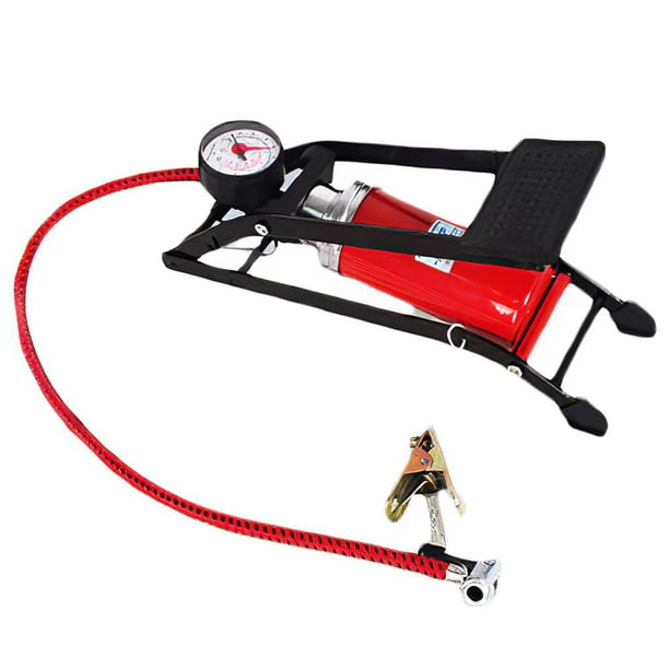 Bomba De Pie De Un Solo Cilindro, Inflador De Neumáticos De Un Solo Barril, 100 Psi Con Manómetro Para Bicicletas, Coches, Motocicletas, Bolas, Barcos De Goma Guardurnaity VI007103-00