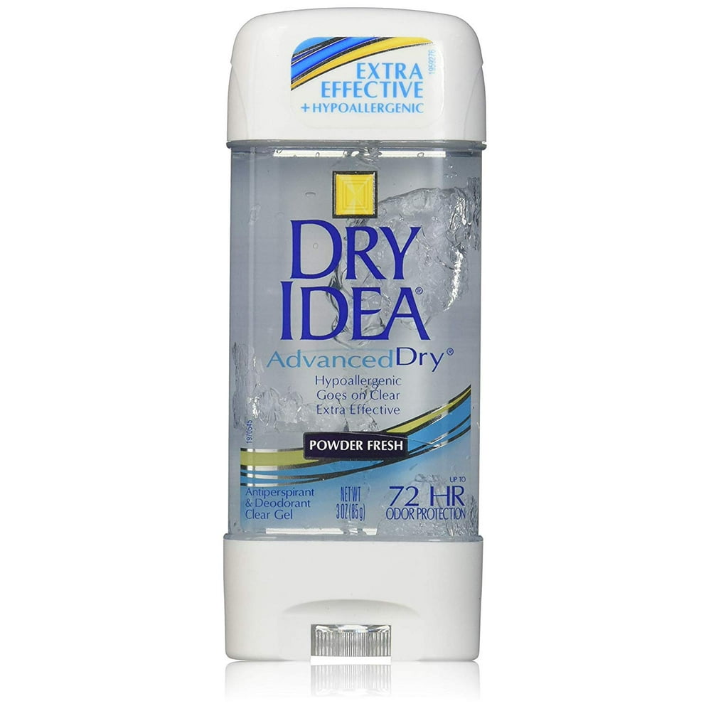 4 Pack Dry Idea Clear Gel Antiperspirant and Deodorant Powder Fresh 3