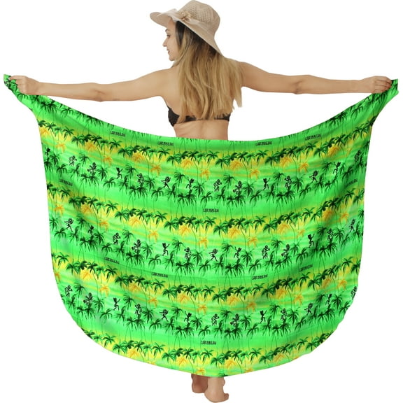 HAPPY BAY Women's Beachwear Summer Beach Wrap Bikini Wraps Sarong Coverups Skirt Swimsuit Swimwear Swim Cover up for Women One Size Parakeet_T932