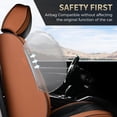 thumbnail image 4 of FLORICH Full Set Car Seat Covers, Universal Nappa Leather Seat Covers for Car Trucks SUV with Lumbar Support, Waterproof, Anti-Slip, Black & Brown, 4 of 9