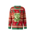 thumbnail image 6 of Unisex Knitted Ugly Christmas Sweater Novelty 3D Cute Doll Pullover Sweaters Funny Parties Holiday Jumper Top, 6 of 9