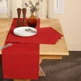 thumbnail image 5 of · REDEARTH Christmas Table Runner-Ribbed Table Runner for Thanksgiving Fall Woven Table Linen for Square, Round, Rectangle Dining Table, Coffee Table, Console, Dresser; 100% Cotton (14x72; Deep Red), 5 of 5
