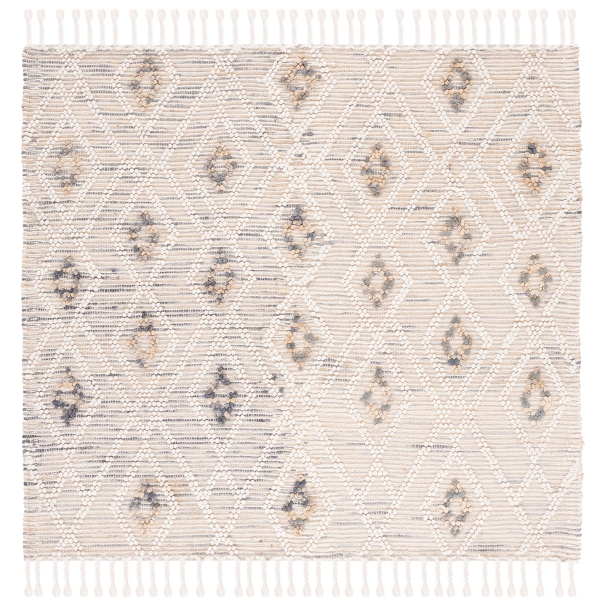 SAFAVIEH Natura Merrill Diamond Area Rug, Ivory/Grey, 5' x 8'