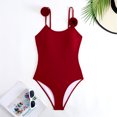 thumbnail image 5 of Busydd Swim Suits for Women Tummy Control One-Piece Swimsuits Solid Color Straps Monokini Swimsuits for Women Daily Bathing Suits, 5 of 8