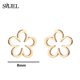 thumbnail image 2 of SMJEL-Pendientes pequeños de acero inoxidable para mujer, joyería de moda, cohete, Calavera, hoja, manzana, cereza, pata de perro, Pendientes, 2 of 2