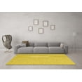 thumbnail image 3 of Ahgly Company Machine Washable Indoor Rectangle Abstract Yellow Contemporary Area Rugs, 8' x 12', 3 of 4