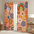 thumbnail image 2 of Homewish Cute Cartoon Floral Black Out Curtains,Kawaii Mushroom Daisy Curtains Pack of 2 (42x63 Each),Colorful Circle Bedroom Curtains For Kids,Ultra Soft Home Decor, 2 of 6