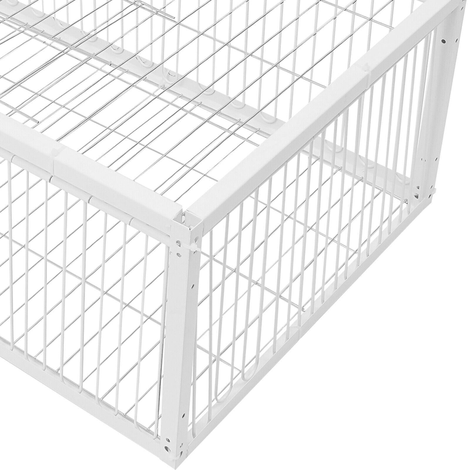 4 Holes Iron Quail Feeder Pigeon Dove Bird Outside Of Cage with One-Way Entry