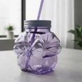 thumbnail image 4 of 12 Vasos de Vidrio 3D con Tapa y Popote Diseño Flor 500 ml, 4 of 10