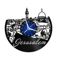 thumbnail image 3 of Jerusalem City View 12 Inch Vinyl Record Wall Clock - Silent, Creative, and Unique Clock for Living Room, Entryway, or Bedroom Decor - Perfect Gift Idea(12 inchs B with LED), 3 of 7