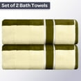 thumbnail image 5 of Lavish Home 2PC Cotton Towel Set - 35x70in Extra Large Bath Towels (Green), 5 of 6