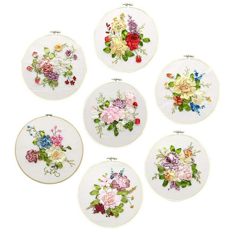 Floral Embroidery Kit, Flowers Cross Stich Kit , Plants Embroidery Pattern,  Beginner Embroidery Kit, Diy Craft Kit, Do It Yourself 