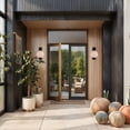 thumbnail image 5 of Modern Deco Globe Sconce , Minimalist Style , Art Deco Lighting , Curvilinear Base , Steel Wall Sconce , outdoor wall lamp(10 Inch), 5 of 9