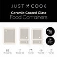 thumbnail image 3 of Just Cook Ceramic Glass Food Storage Container Set for Meal Prep and Leftover Storage, 10 Pack, 3 of 11