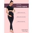 thumbnail image 3 of Maternity Leggings Over The Belly Seamless Stretch Pregnancy Yoga Pants High Waist Comfortable Bump Support Tights, 3 of 5