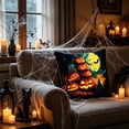 thumbnail image 3 of Pandiboks Halloween Throw Pillow Covers 18x18in Couch Pillow Covers Multicolor Square Pumpkin Polyester Autumn for Den、Outdoor, 3 of 5