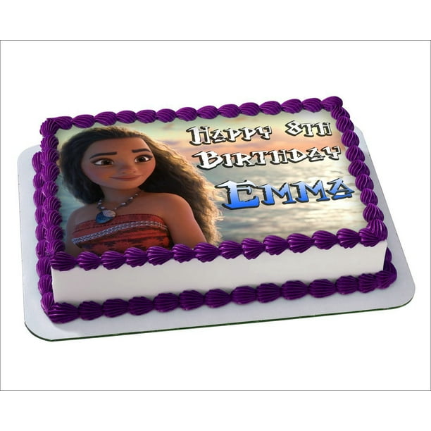 Moana Disney Edible Cake Image Personalized Toppers Icing Sugar Paper Sheet Edible Frosting Photo Cake Topper 1 4 Walmart Com Walmart Com